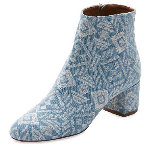 Aquazzura Brooklyn Embroidered Denim boots - Picture 3 of 7